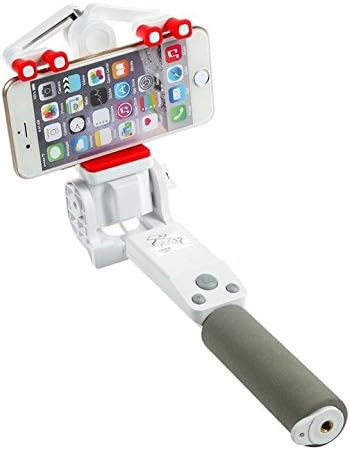 Mashu Mark Automation Rotation Selfie Stick - 360 degree angle Adjustable,Self-portrait Monopod Extendable Wireless Bluetooth,Adjustable Phone Holder for iPhone 6S 6 5 5S,iPhone 6 Plus, Android-White