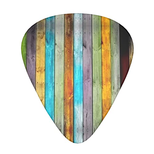 Ensemble de 12 médiators de guitare en bois coloré pour guitare acoustique, guitare électrique, contrebasse, ukulélé - Les Beatles, Paul McCartney, John Lennon, RIngo Starr, George Harrison Ensemble de 12 médiators de guitare en bois coloré pour guitare acoustique, guitare électrique, contrebasse, ukulélé