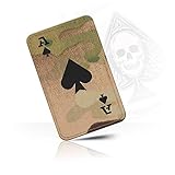 M-Tac Ace of Spades Death Card Tactical Morale Patch Army Combat Hook Fasteners (Camo / Black)