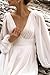 Huaxiafan Dusty Blue Prom Dresses Long Sleeve V Neck A Line Flowy Chiffon Ruched A Line Zipper Back Evening Gown Size 4