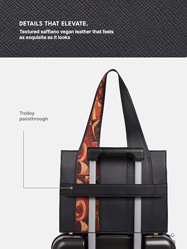 Image of ZOUK Kalki Office Bag for Women |Vegan Leather | Twin Gadget Compartments | Fits 13-Inch Laptop + iPad | Concealed Zipper Pocket
