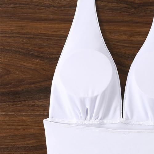 Maillot de bain une pièce style sophistiqué avec décolleté profond et dos nu délicat, L - 5