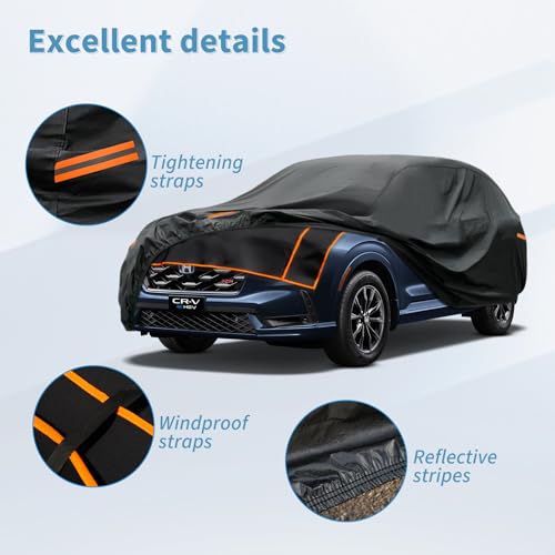 Image of Kayme Hail Protector Car Cover, Anti Hail Multilayer Thickened Full Car Cover,Outdoor Waterproof All Weather Custom Fit Honda CRV,Toyota RAV4,Subaru Forester,Lexus NX etc