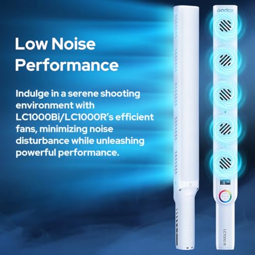 GODOX LC1000Bi LED Light Stick Verlichting, 65W/100W (P Model) Bi-Color 2500K-8500K Verstelbaar, CRI 95 TLCI 96 Nauwkeurige Kleur, 11 FX Verlichtingseffecten, met Barndoor(Godox LC1000Bi)