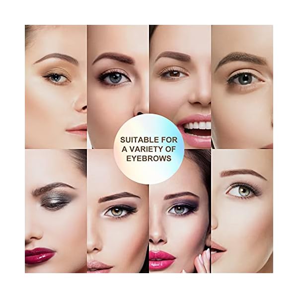 Eyebrow Stamp Kit, Eyebrow Shaping Stamp Makeup Kit, One Step Eye Brow Stamp, Long Lasting Eyebrow Makeup Tool with 10 Reusable Eyebrow Stencils, 2 Eyebrow Brushes, 3 Colors (Dark Brown)