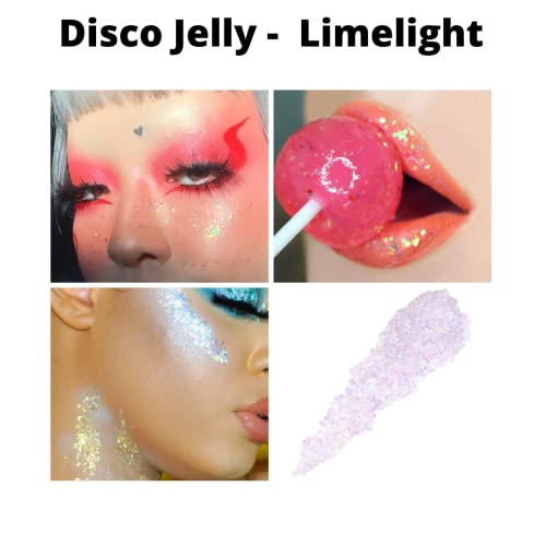 Atomic Makeup Body Glitter - Vegan & Cruelty Free - Limelight (White/Translucent) - Glitter For Face, Hair, Festivals, Raves, Costumes #TOP2