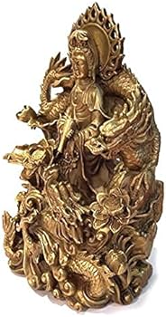 観音さんの壁掛け、置物 Amazon.co.jp: 北条裕華 龍上白衣観音 F4号 高精彩工芸画 手彩補色