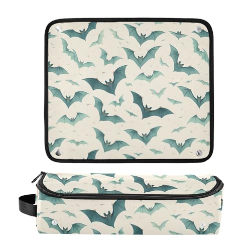Bolsa de viaje para herramienta de cabello color verde claro, resistente al calor, con cierre y doble capa para planchas y accesorios de cuidado capilar miniatura 3