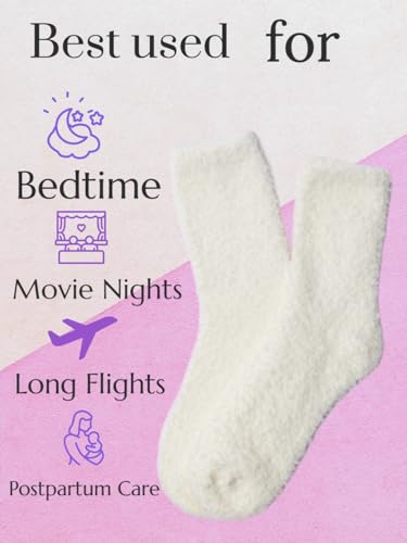 Image of Opa! Ultra Soft Fuzzy Socks for Women & Men- Warm & Cozy Cloud Socks for Sleeping, Gifts, Travel, Lounge Wear - 2 pairs
