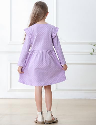 FreeLu Girls Cartoon Casual Dress Toddler Jersey Cotton Party Dresses Applique Embroidery Longsleeve T-Shirt Clothes4