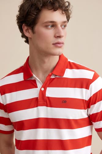 Image of Peter England Men's Cotton Regular Fit Polo T-Shirt