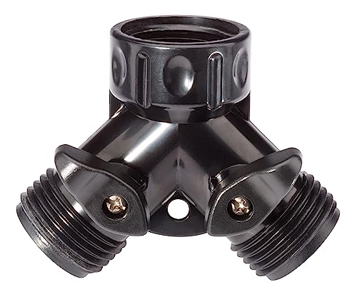 Rain Bird YFA075X Drip Irrigation Dual Port Y Faucet Adapter, 3/4" Female Hose Thread x 3/4" Male Hose Thread, On/Off Valves
