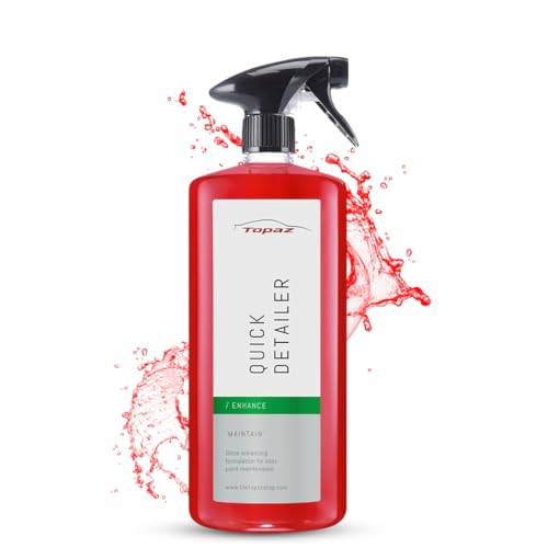 Topaz Quick Detailer Spray - Gloss Enhancing Car Polish Spray | Rapid Car Detailing & Protection - Fingerprint Rapid Detailer & Water Spot Remover -Slickness Dust Prevention - 1L