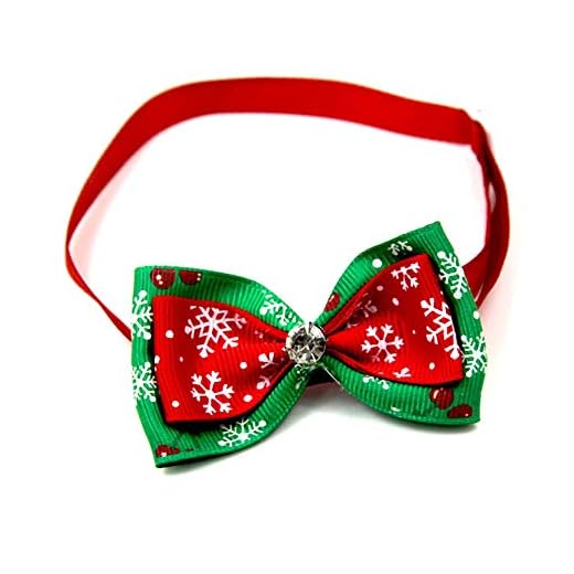 Gahat Navidad Mascota Pajarita - Collar Bandana Perro- Ajustable Pet Cat Neckerchief- para Perro Gato Cachorro Gatito Chrismas decoración 20-36 CM