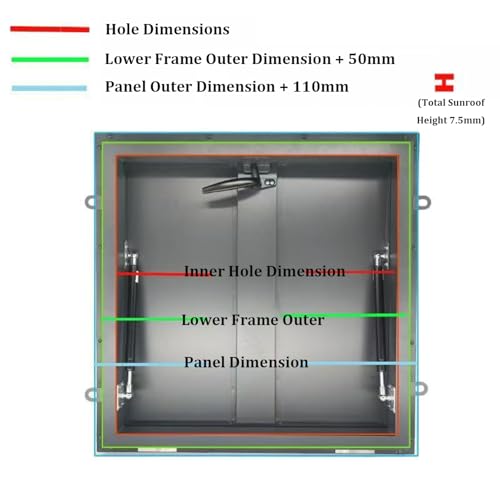 Escotilla de acceso al techo con alta capacidad de carga en aluminio 7