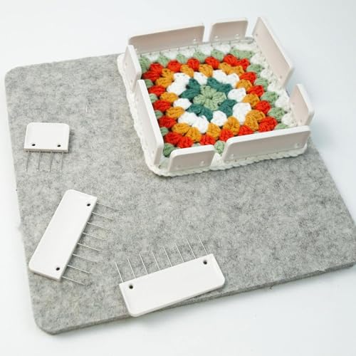 Fyearfly Strick Blockierkämme Set,Gebogene Strickblockierkämme,Mit 25 Stücke Kammnadeln Und 100 T-Nadeln Stricken Zubehör Set Für Strick HäKel Und Handarbeitsprojekte – Bild 5