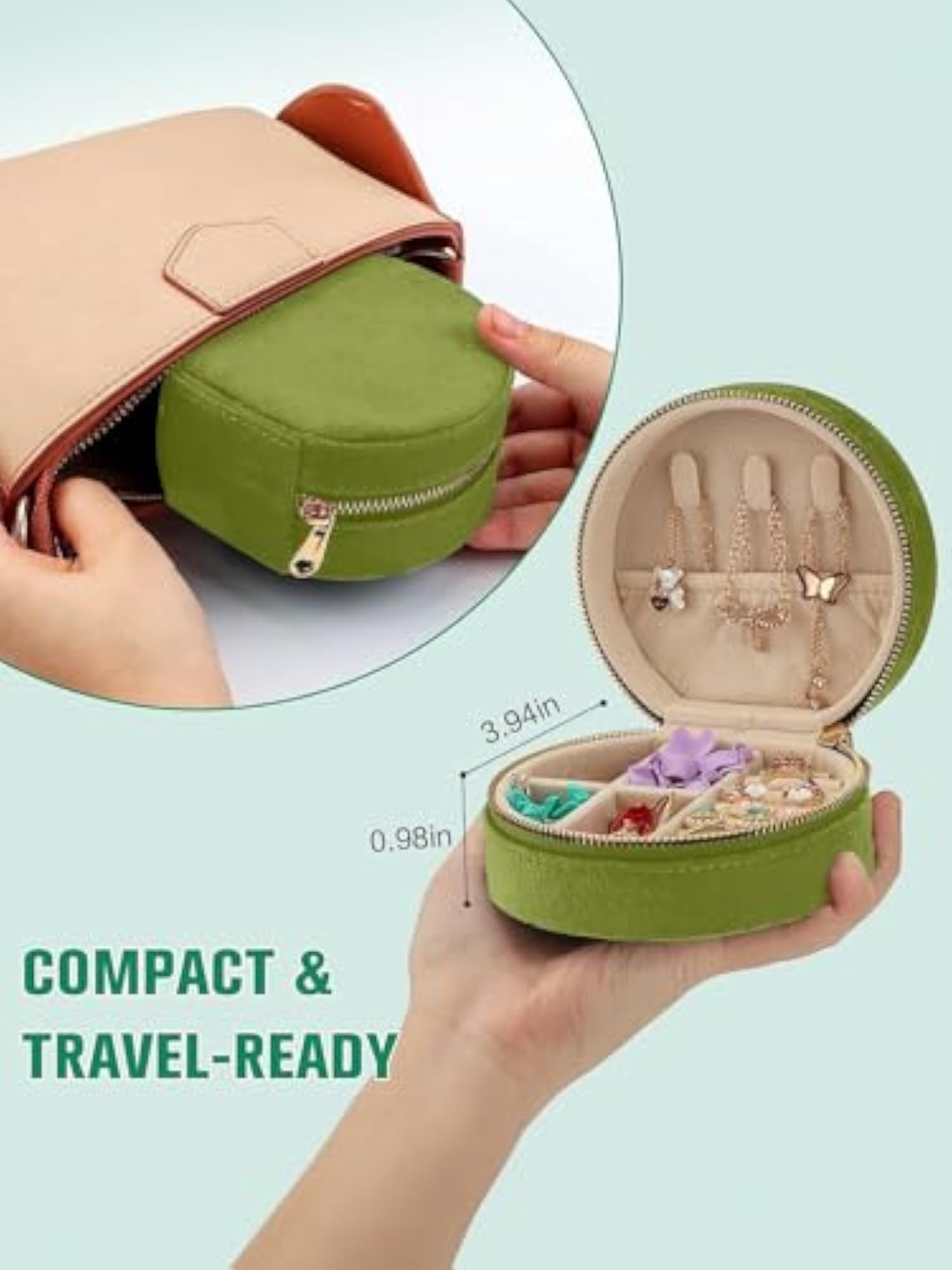 Women's Small PU Leather Jewellery Organiser Box