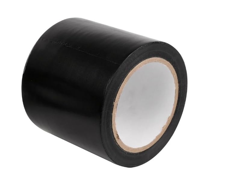 Image of VIBHA PVC Self Adhesive Tape For Air Conditioner Copper Pipe Wrapping Tape AC Insulation Tape Water Prof Heavy Duty 20 Meters Length, 48MM (Black)