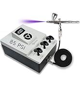 Airbrush Kit, 32PSI High Pressure Wireless Airbrush Gun, Portable Dual-Action Airbrush Compressor Set, Handheld Mini Rechargeable Air Brush, Painting Spray Pen for Cake, Nail Art, Makeup, Tattoo