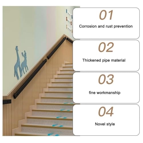 Rambarde d'escalier contre les chutes sur marches intérieures - 5