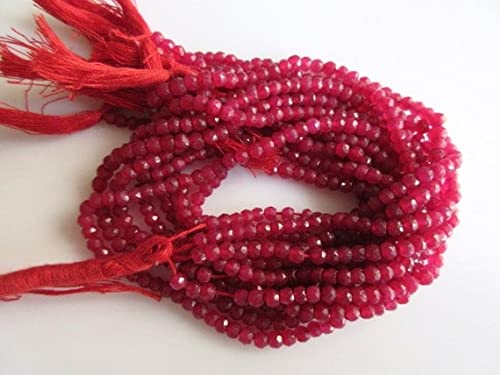 Perles 4mm Rouge Rubis pour Créer Vos Bracelets d'Été