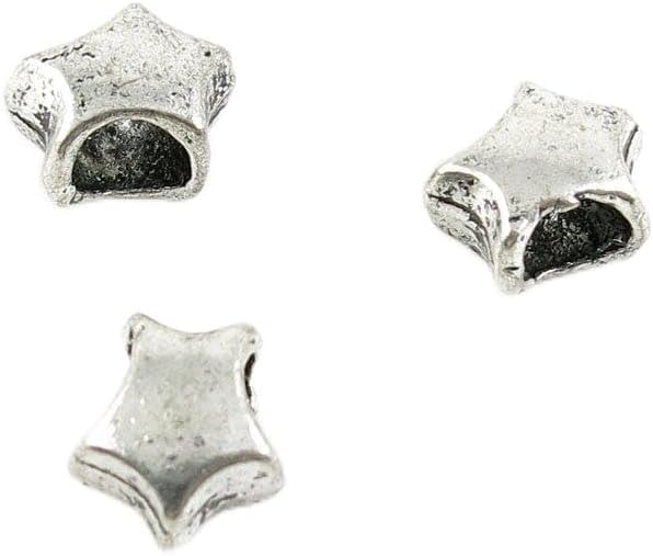 Wholesale Supplies Ancient Silver Fashion Jewelry Making Charms Findings W-13713 Star Bead Pendant Retro DIY Craft Alloys Lots Repair Jewellery Findings Accessoires