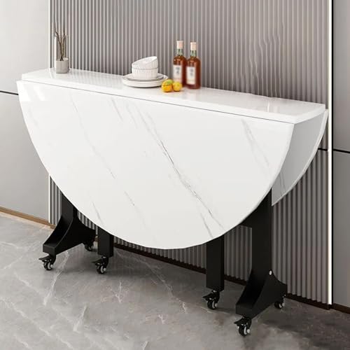 LENNOTHERM Mesa Redonda Comedor Extensible, Mesa Plegable Comedor Extensible, Mesa de Comedor Plegable, Mesa de Comedor Plegable, para Cocina, Sala de Estar