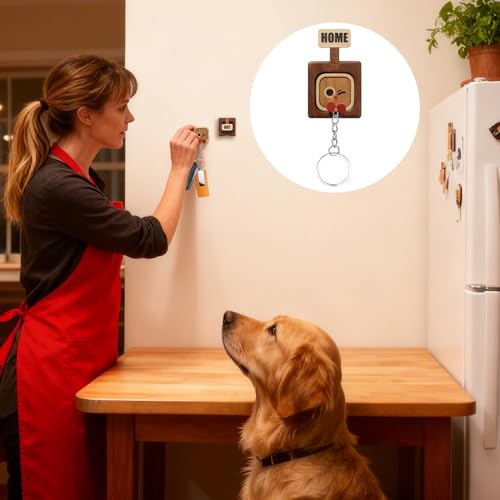 Colgador para llaves de madera que soluciona la pérdida de llaveros en casa 4
