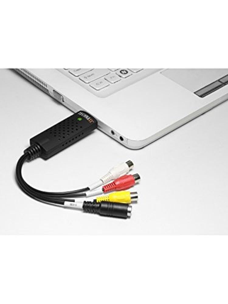 Technaxx Video Grabber USB 2.0 Scheda di Acquisizione – Conversione da Hi8, VHS a DVD Digitale per PC Windows, con Software di Montaggio Professionale – Convertitore Digitale Audio Video TX-20