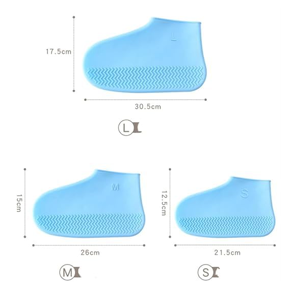 Image of 2 Set Water Proof Shoes Cover, Waterproof Shoe Cover for Trekking Travel, Rain Coat for Shoes, Rains Shoes Covers, Waterproof Silicone Shoe Cover with Non Slip Grip,Foldable Reusable Rain Protection