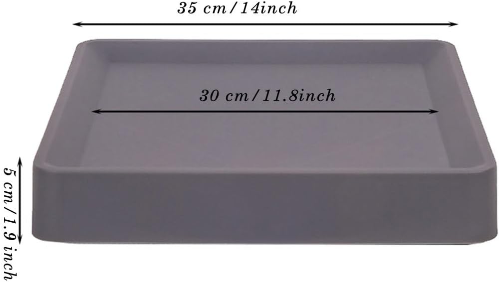 Caddies Square Heavy Duty Plant Caddy with Wheels,Rolling Plant Stand Pot Trolley,Wheeled Planter Saucer Tray,Potted Flower Mover Dolly with Casters for Indoor Outdoor (Size : 12 inch)