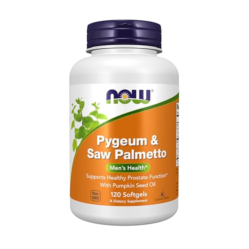 NOW Foods Supplements Pygeum & Saw Palmetto with Pumpkin Seed Oil Mens Health* 120 Count(Pack of 1)