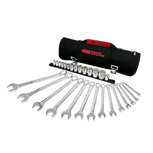 Image of SR1 Performance Boxo USA 28 Piece SAE Tool Roll - Compact Tool Kit Pairs with BoxoUSA or KOH Tool Bag