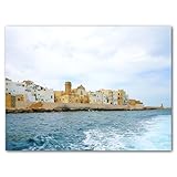 Glücksvilla WTD - Cuadro decorativo (cristal acrílico, 5 mm, 160 x 120 cm), diseño de monópoli en el casco antiguo de Castello Italia