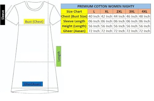 Image of Bejod's Collection Women Pure Cotton Nighty Combo Pack | Full Length Floral Printed Cotton Nighty Maxi | Soft & Breathable Night Dress for Women L to 4XL