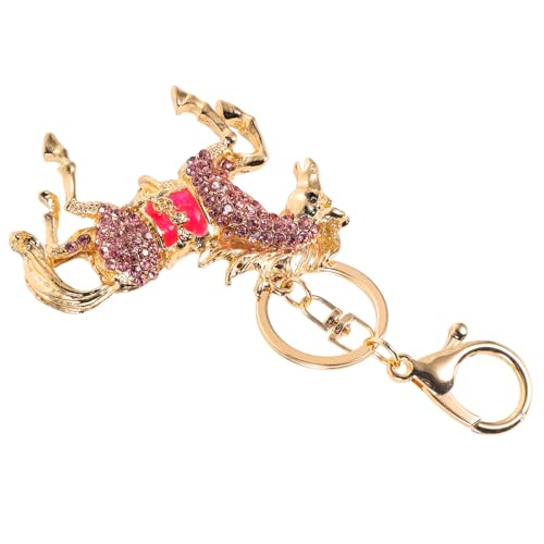 ifundom Llavero Colgante de Caballo Rosa de Metal, Llavero Decorativo para Bolso o Mochila, Accesorio Compacto y Ligero para Mujer, Adorno Multifuncional y Obsequio Original