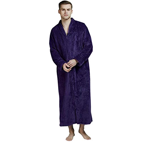 Bata de dama de honor y boda albornoz morado para hombre y mujer invierno L