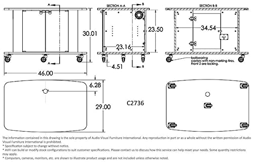 Carro para monitor AVFI C2736 con soporte inclinable miniatura 5