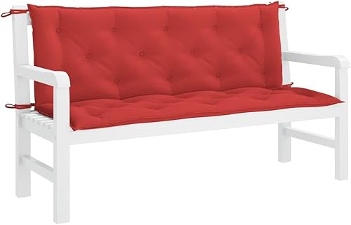 Miniatura 4 de vidaXL 2 cojines de banco para interiores y exteriores, cojines de sofá biplaza para patio, cojines de asiento de columpio de porche,