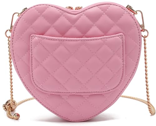 lola mae Heart Shape Satchel Crossbody Purse for women Zip Around Shoulder Bag3