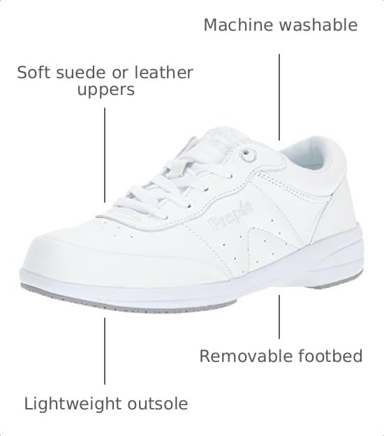 Image of Propet Womens Washable Walking Walking Sneakers Athletic Shoes - Black