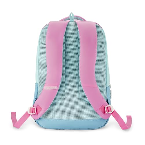 Image of uppercase Luna School Bag for Kids | Purple backpack with Well padded Shoulder Strap and Back | 500 Days Warranty