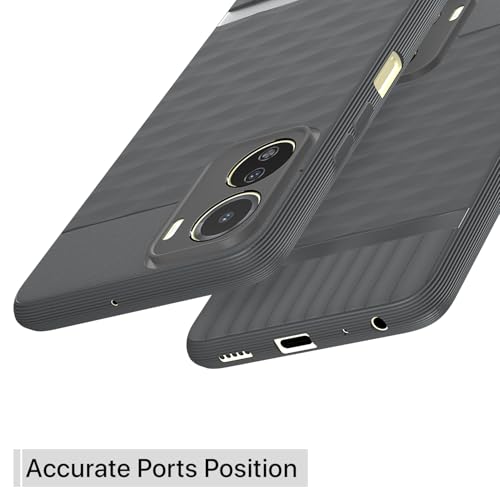 Image of Pikkme Back Cover for Vivo Y16 Camera Protection 3D Hexa Cube Design Silicone Protective Bumper Case (Grey)