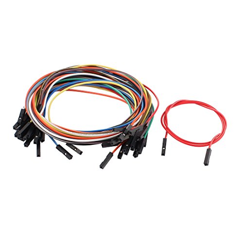 Aexit 20PCS Cable Jumper Femenino 2.54mm 40cm miniatura 1