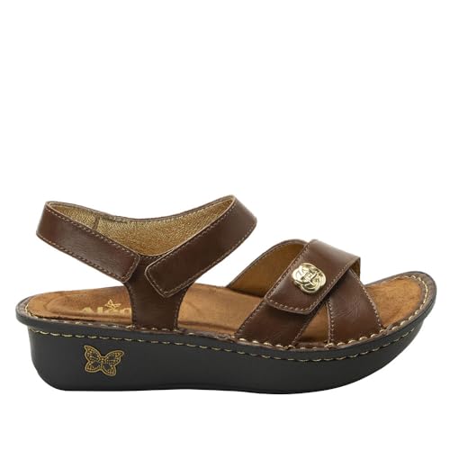 Alegria Women Kelsi Cross Strap Adjustable Leather Sandal2