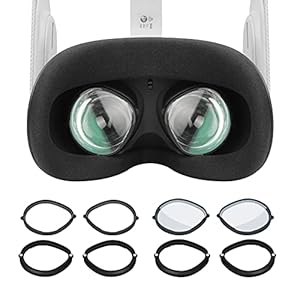 Vakdon VR Lens Protectors Scratch Pad voor Oculus Quest 2 VR Headset, inclusief VR Bijziendheid Bril frame Compatibel…