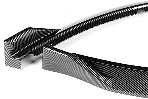 EPARTS 3 Pieces Style Front Bumper Lip Spoiler Splitter Chin Side Body Kit Trim Protection Compatible with 2014 - 2015 Kia Optima (Do Not Fit Hybrid Model) (Painted Carbon Fiber Style)