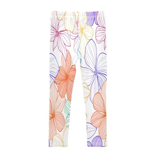 Toddler Girls Leggings Printed Yoga Pants Leggings Simple Colorful Flower for Kids2