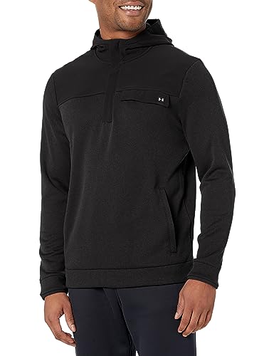 Under Armour Felpa da Uomo Storm Felpa con Cappuccio in Pile 1, (001) Nero/Bianco, Large