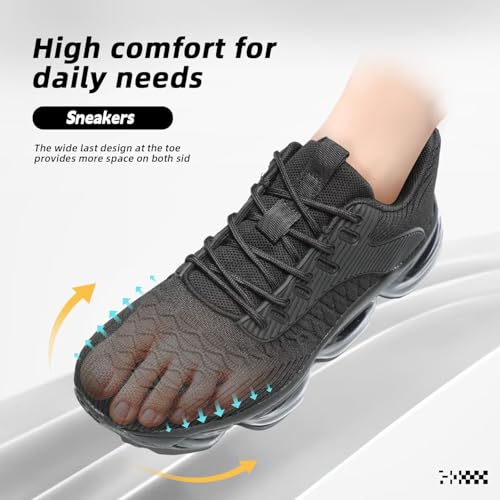 Image of Kapsen Womens Walking Running Shoes Air Cushion Breathable Fashion Tennis Sneakers Mesh Workout Casual Athletic Sports Gym